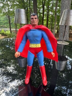 Superman Mego 1970s vintage Action Figure with Red Cape and Boots